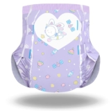 Pañales landofgenie pañales estampados para adultos pañales incontinencia lencería grande etiqueta de pañales nocturnos 10 piezas (talla grande 36 «- 46»)