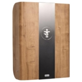 KEMMLIT Toledo – Cambiador de pared (madera de roble, plegable, ahorra espacio, incluye cambiador gris, estantería para cambiar pañales de pared para áreas públicas y privadas), TÜV, estación de