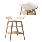 Linea by Leander – Cambiador de pañales (madera de roble, con funda de espuma), color marrón