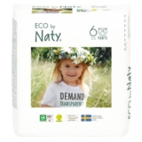 Eco by Naty Pañales Bebé Pants – Pañales braguita hipoalergénicos y sin productos químicos, absorbentes y ecológicos para niños y niñas (Talla 6 – 18 unidades)