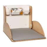 Kmmlit Valencia – Cambiador plegable como mesa de cambio, de madera, incluye cambiador de pañales, (haya)