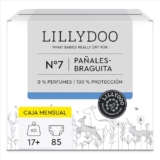 Pañales-braguita LILLYDOO, talla 7 (17+ kg), 5 paquetes de 17 pañales-braguita (85 pañales), PACK AHORRO