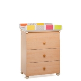 Foppapedretti, IlBagnetto, bañera cambiador, 69 x 50 x 131 cm, 35 kg, natural + contenedor de pañales Maialino