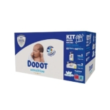 Dodot Sensitive Kit Recién Nacido: 44 pañales Talla 1 (2-5 Kg) + 39 pañales Talla 2 (4-8 Kg) + 96 toallitas Aqua Pure