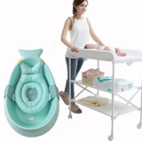 HANSHAN Protectores para cunas y Camas de bebé Bebé Cambiador, La Estación De Cuidados del Recién Nacido Multifunción Masaje del Baño Cuna Táctil Plegables De Cambiar Pañales 33 X 19 X 22 Pulgadas