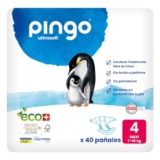 Pingo Pañales Ecológicos Talla 4 Maxi (7-18 kg), 1 bolsa de 40 pañales
