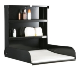 Acero plegable babytable con shelvingsystem + cambiador – byBo diseño negro