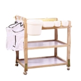 HANSHAN Protectores para cunas y camas de bebé Modificación de la tabla, en marcha Estación de atención al bebé recién nacido multifunción de baño de madera sólida de bebé Tocar Tabla cama de masaje 3