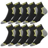 SOXCO 10 Pares Quarter Calcetines Hombre Trabajo Cortos WORK Socks, 39-42