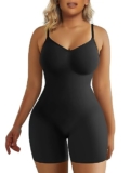 SHAPERX Mujer Bodies Moldeadores Reductora Shapewear Adelgazante Body Shaper Control de Abdomen Bodysuit Posparto, UK-SZ5218-Black-S/M