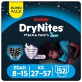 Huggies DryNites Calzoncillos absorbentes para niño 8-15 (27-57 kg), Clínicamente probado con 5 capas de protección nocturna, 13 pañales de noche