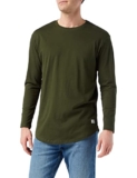Jack & Jones Jjenoa Té O-Neck LS Noos Camiseta de Manga Larga, Verde Forest Night/Relaxed, L para Hombre