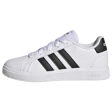 adidas Grand Court Lifestyle Tennis Lace-Up Shoes, Zapatillas Unisex niños, Cloud White/Core Black/Core Black, 40 EU