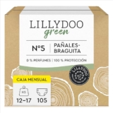 Pañales LILLYDOO green con un impacto ambiental reducido, talla 5 (12-17 kg), 105 pañales-braguita