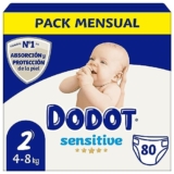 Dodot Pañales Bebé Sensitive Talla 2, 80 Pañales, [diapersNappyWeight], Nuestro n1 en Protección de la Piel
