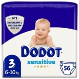 Dodot Sensitive – Pañales Talla 3, 56 Pañales, 6 a 10 kg