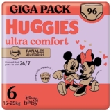 Huggies Ultra Comfort Pañal braguita para bebé con Disney Talla 6 (15-25 kg), 2 packs x 48 pañales, Total 96 Pañales – Exclusivo Online